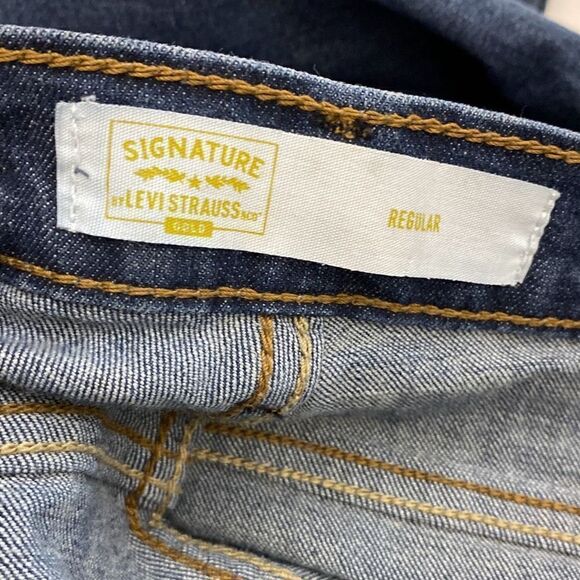 Levi's Men's Blue Signature Gold Cotton Regular Straight Leg Jeans Size 34x32 - Picture 10 of 10